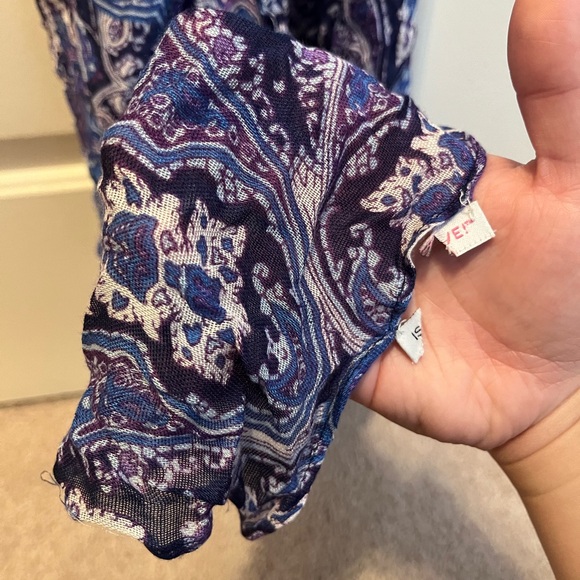 Isaac Mizrahi Live! purple and blue pattern scarf - Picture 2 of 6